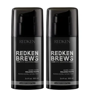 Redken Brews Men's Work Hard Molding Paste Duo - undefined undefined