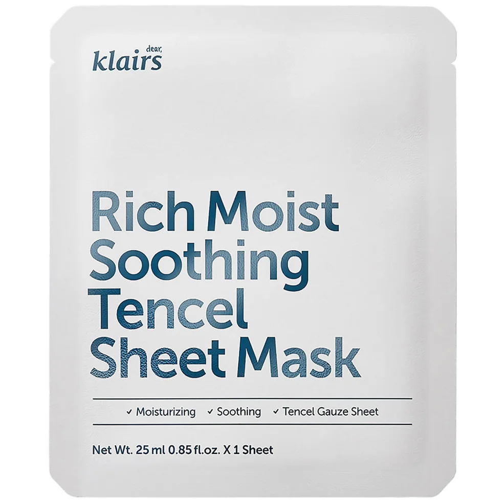 Dear, Klairs Rich Moist Soothing Tencel Sheet Mask 25ml Image 1