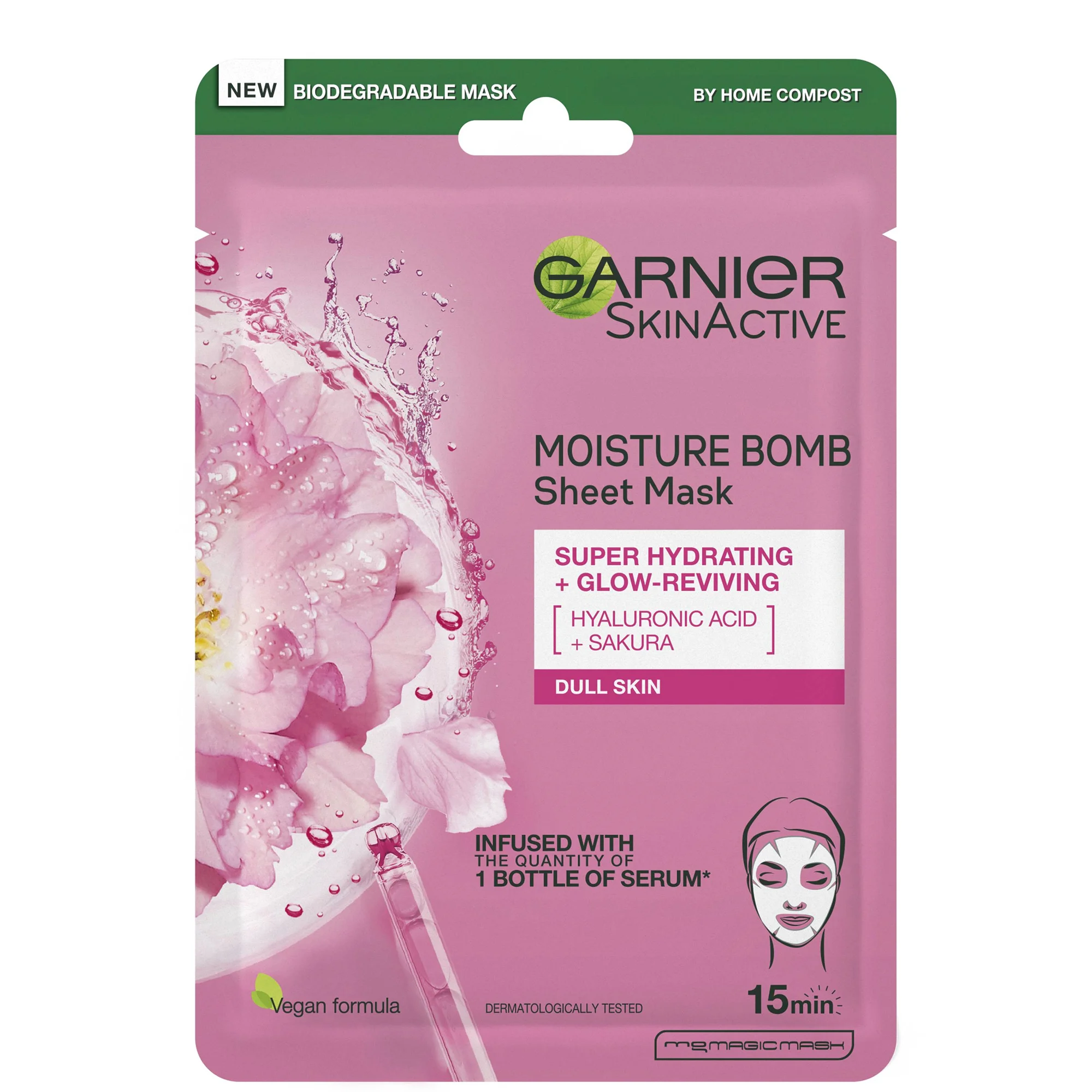 Garnier Moisture Bomb Sakura Hydrating Face Sheet Mask For Dull Skin Garnier Moisture Bomb Sakura Hydrating Face Sheet Mask For Dull Skin