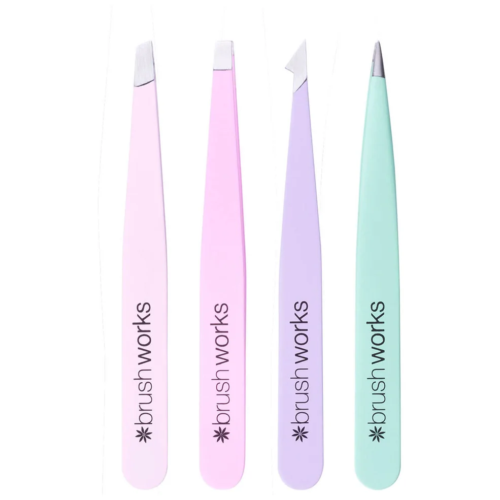 brushworks HD Combination Tweezer Set - Pastels Image 1