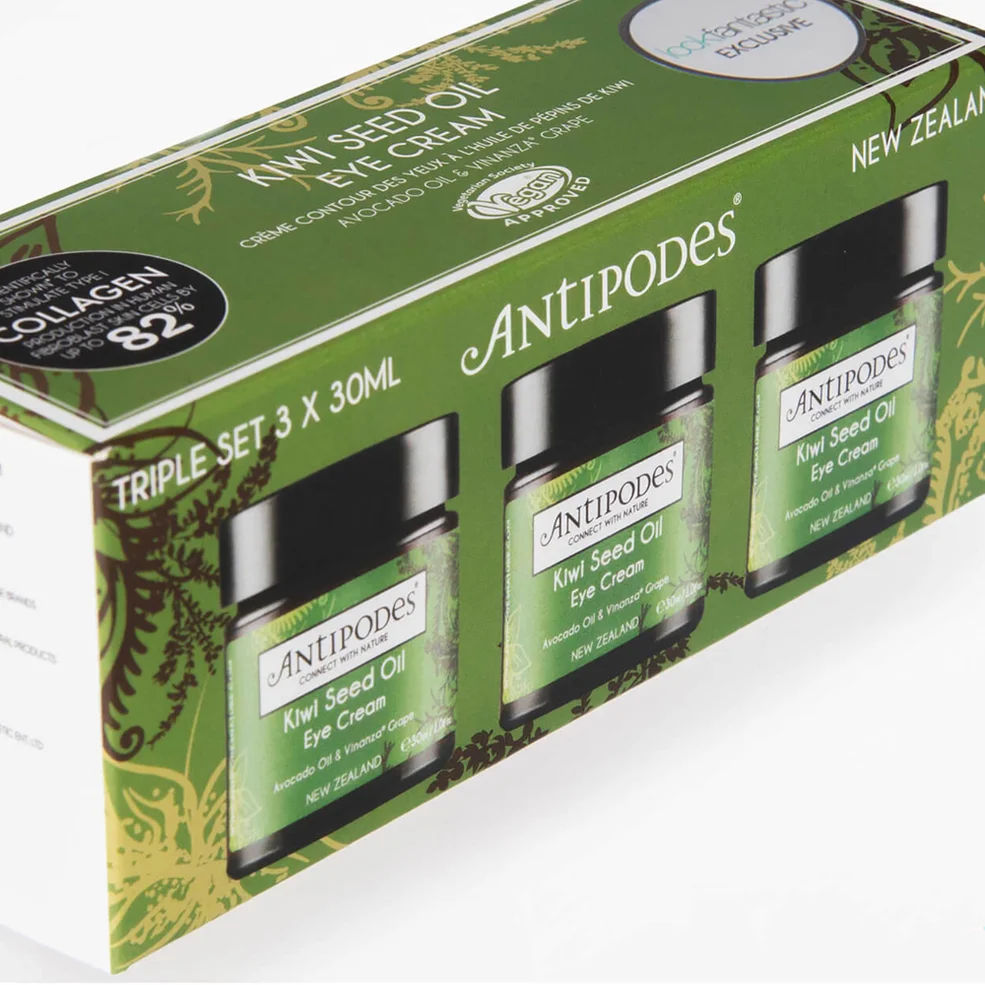 Antipodes Exclusive Triple Pack - Kiwi Seed Oil Eye Cream (3 x 30ml) (Worth £95.97) Image 1