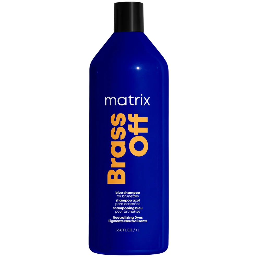 Matrix Total Results Brass Off Brunette Blue Shampoo for Lightened Brunette Hair 1L Image 1