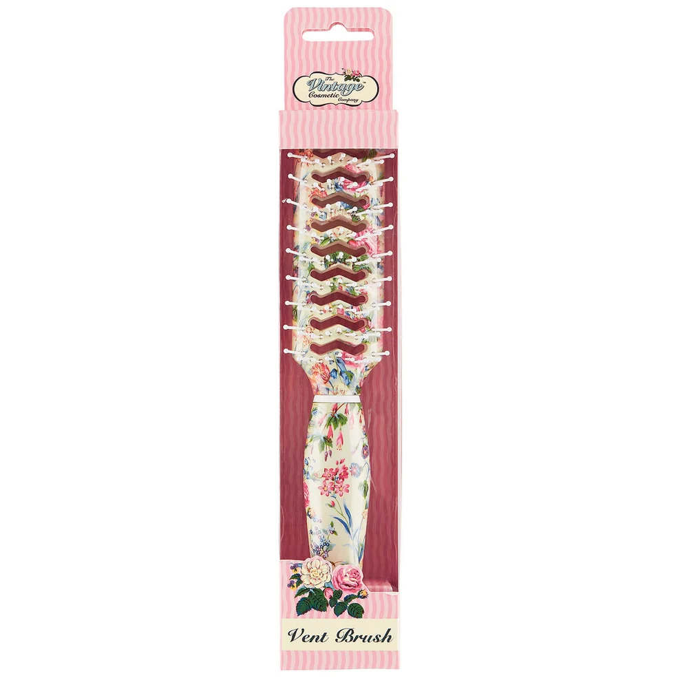The Vintage Cosmetic Company Floral Vent Hair Brush Image 1