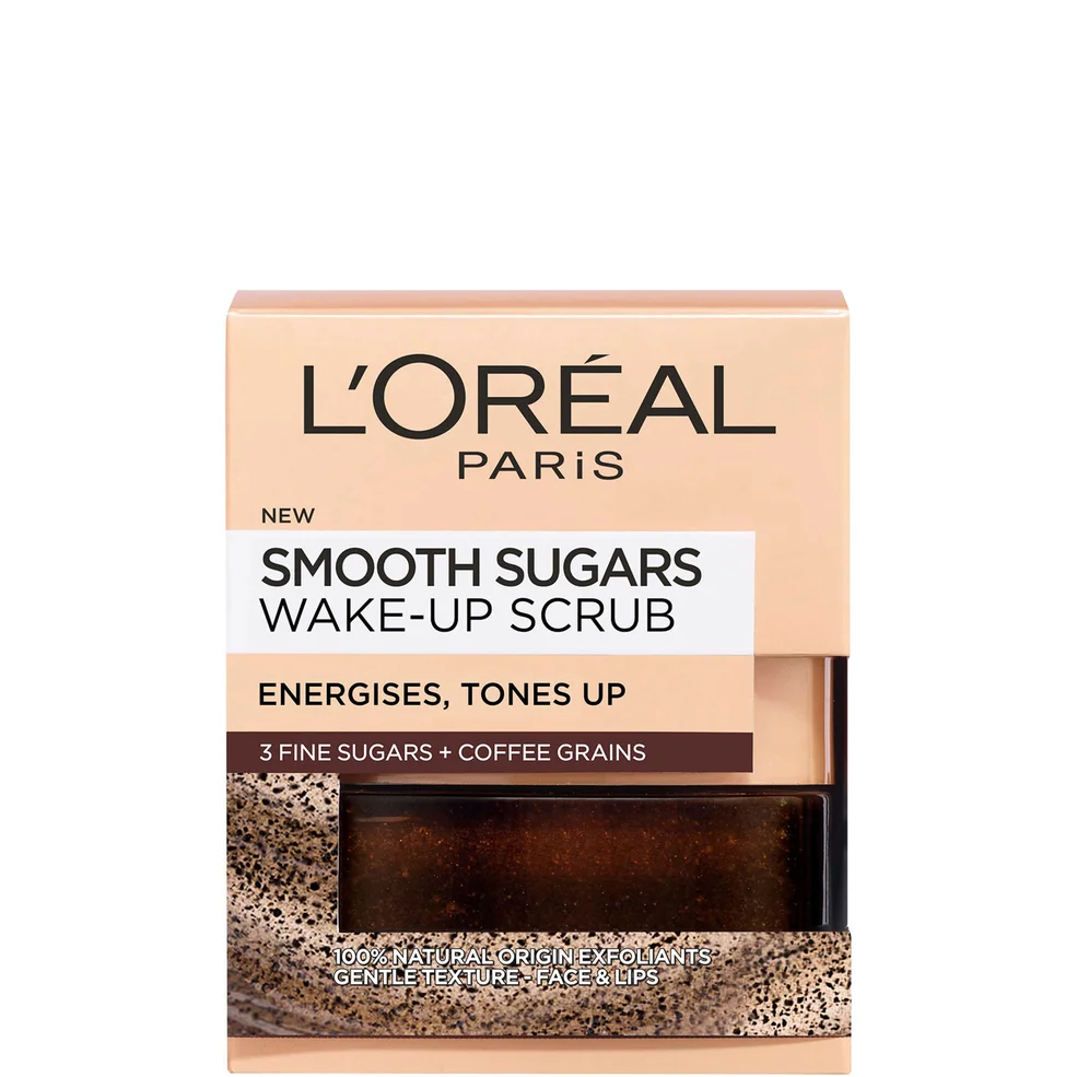 L'Oréal Paris Smooth Sugar Wake-Up Coffee Face and Lip Scrub 50ml Image 1