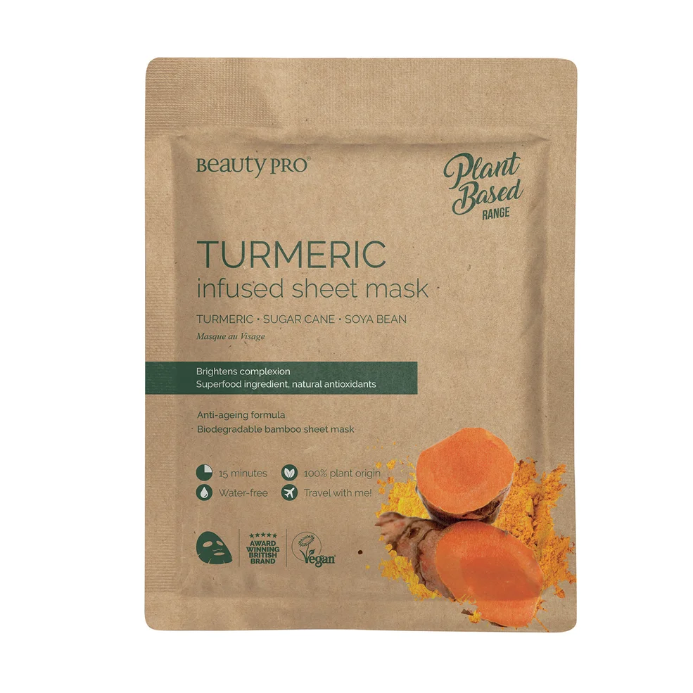 BeautyPro Turmeric Brightening Sheet Mask 22ml Image 1