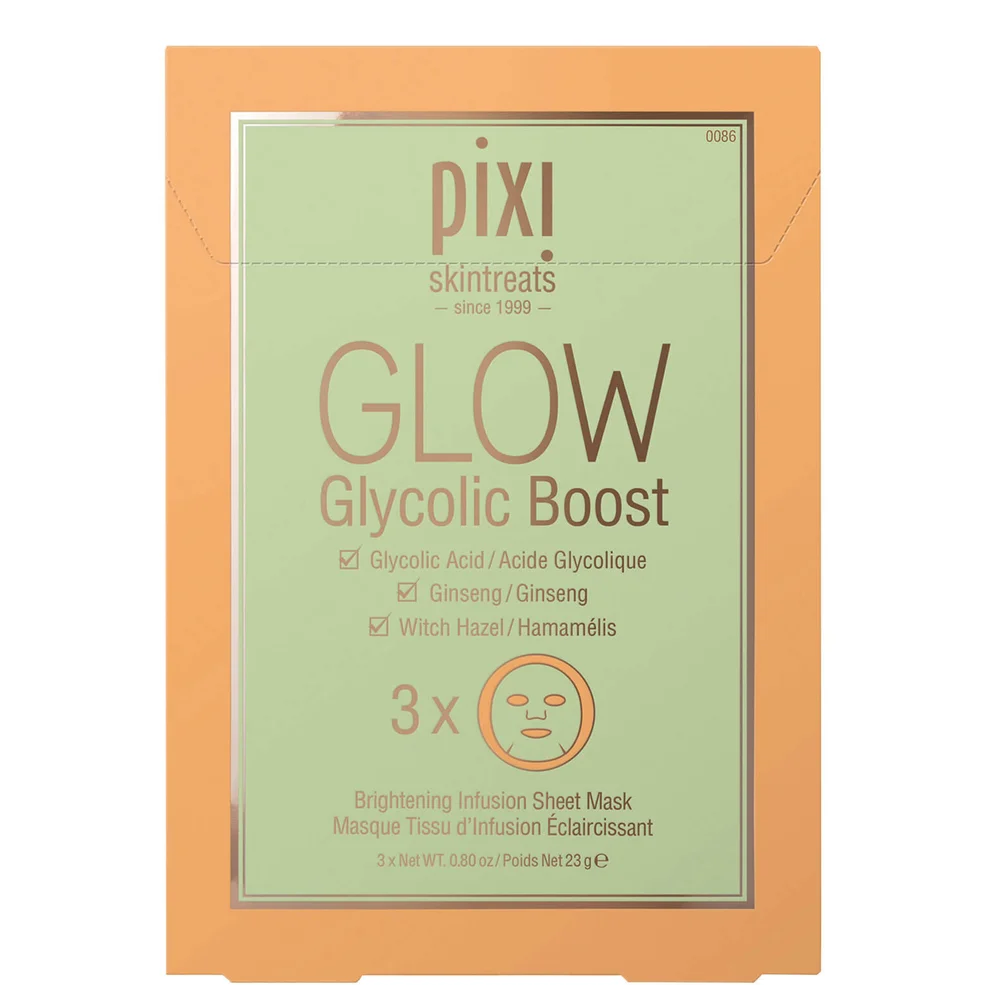 PIXI GLOW Glycolic Acid Boost Sheet Mask (Pack of 3) Image 1