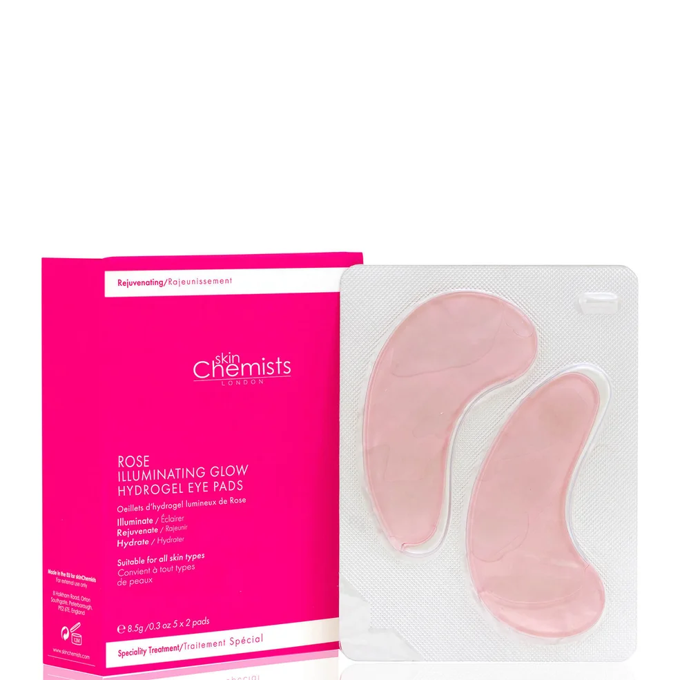 skinChemists Rose Illuminating Glow Hydrogel Eye Pads (Pack of 5) Image 1