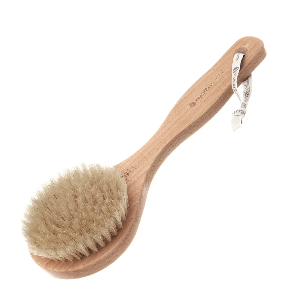 Hydrea London Classic Short Handled Body Brush with Natural Bristle (Medium Strength) Image 1