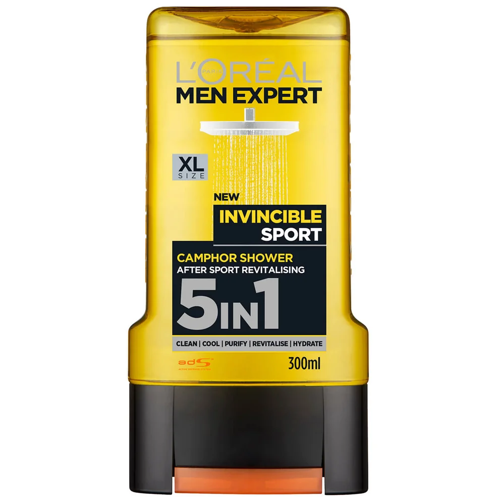 L'Oréal Men Expert Invincible Sport 5-in-1 Shower Gel 300ml Image 1