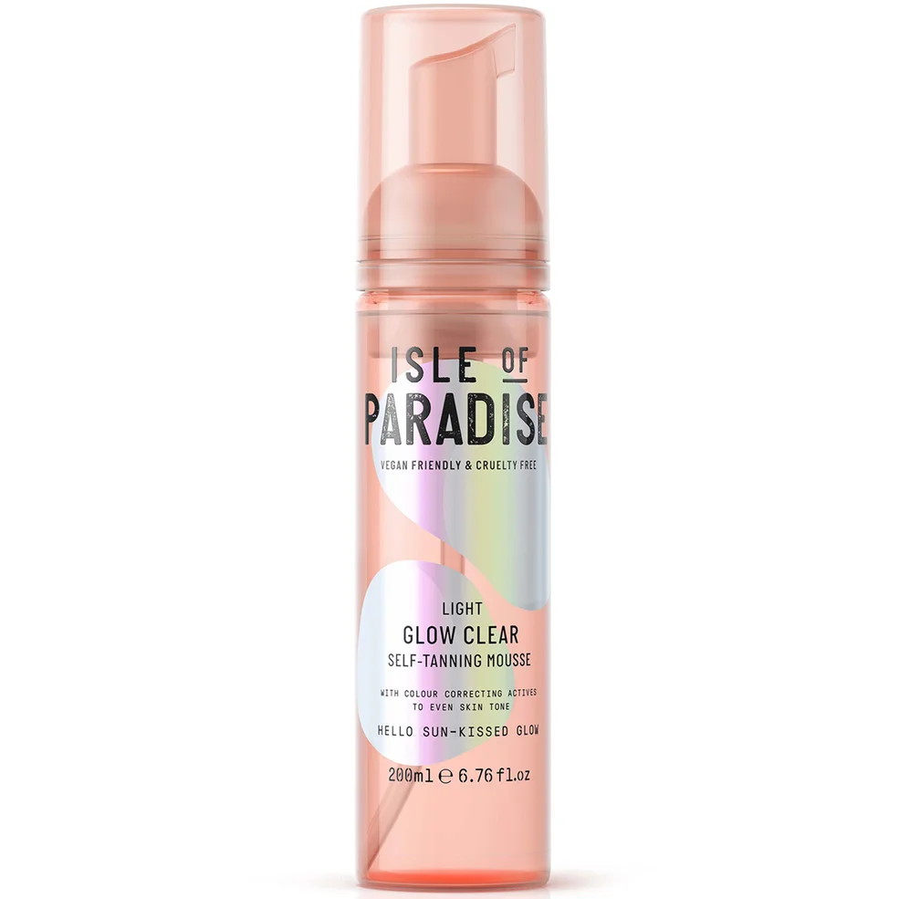 Isle of Paradise Glow Clear Self-Tanning Mousse - Light 200ml Image 1