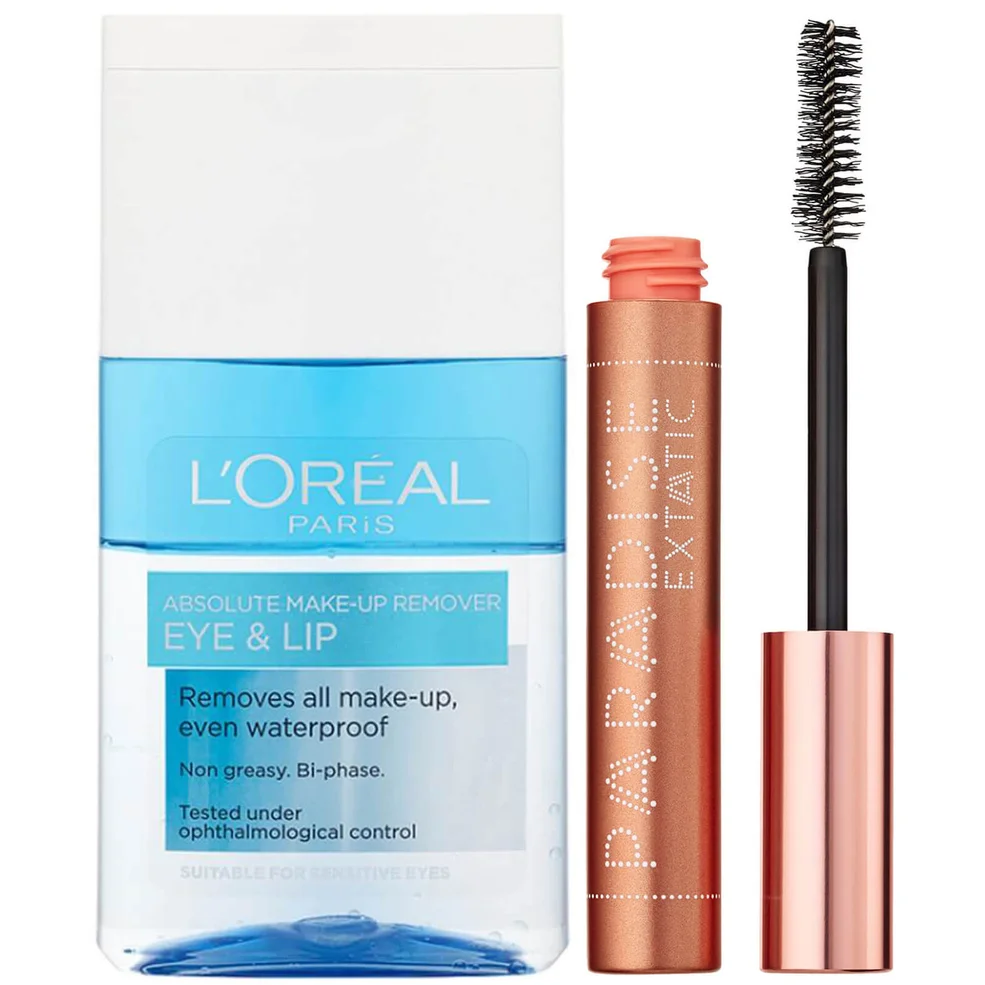 L'Oréal Paris Castor Oil-Enriched Paradise Volumising Mascara and Makeup Remover Duo Exclusive (Worth £17.98) Image 1