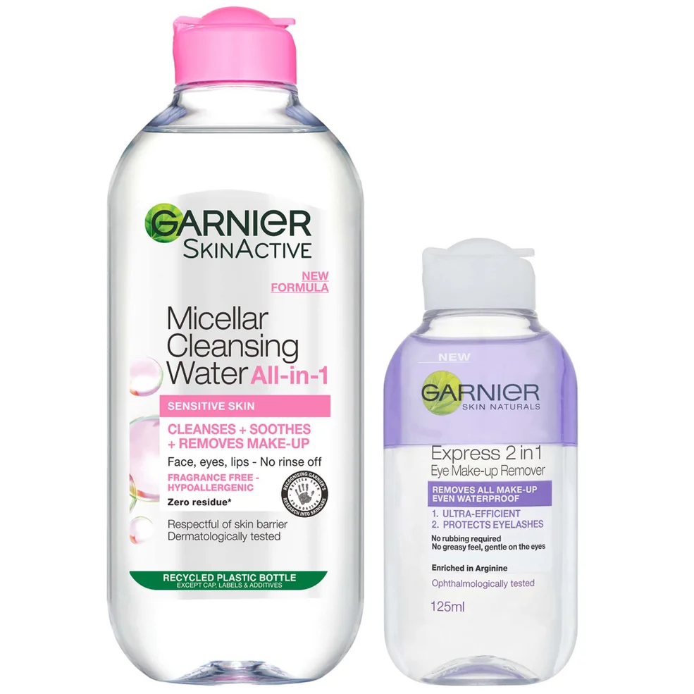 Garnier Micellar Water and Makeup Remover for Sensitive Skin Kit Exclusive (Worth £9.48) Image 1