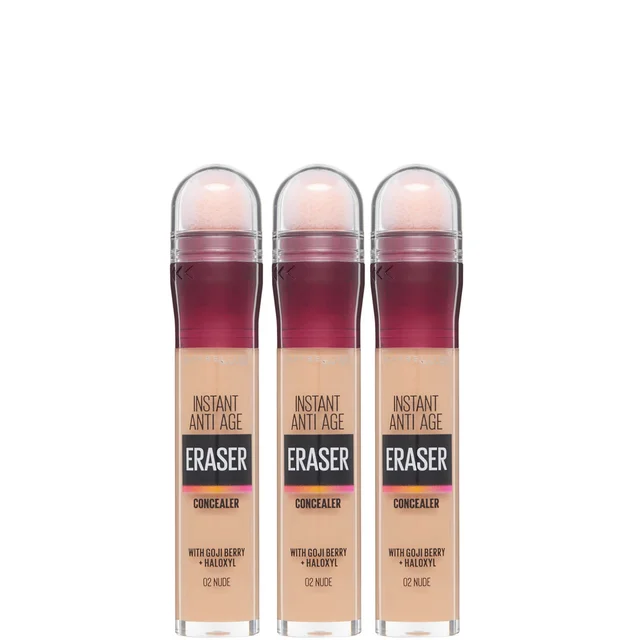 Maybelline Instant Anti-Age Eraser Eye Concealer 3 Pack Exclusive (Worth £26.97)