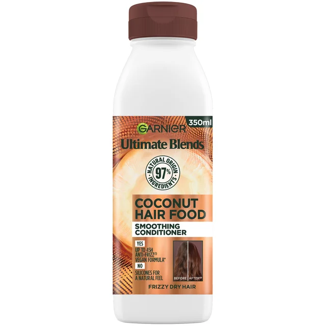 Garnier Ultimate Blends Smoothing Hair Food Coconut Conditioner for Frizzy Hair 350ml