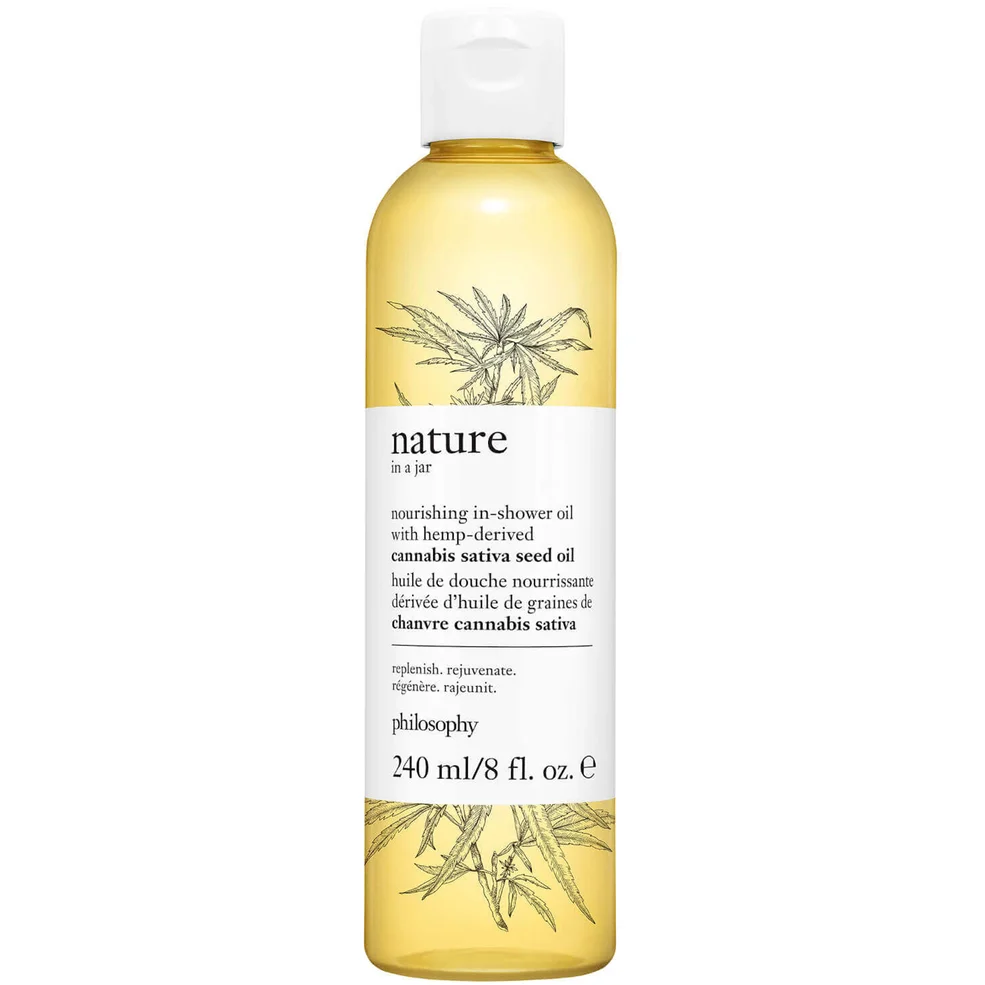 philosophy Nature in a Jar Nourishing In-Shower Oil with Hemp-Derived Cannabis Sativa Seed Oil 240ml Image 1