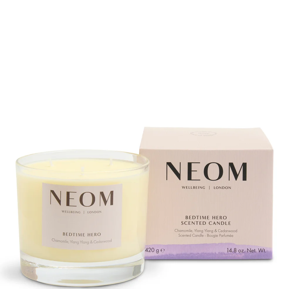 NEOM Wellbeing Bedtime Hero Scented Candle 3 Wick Image 1