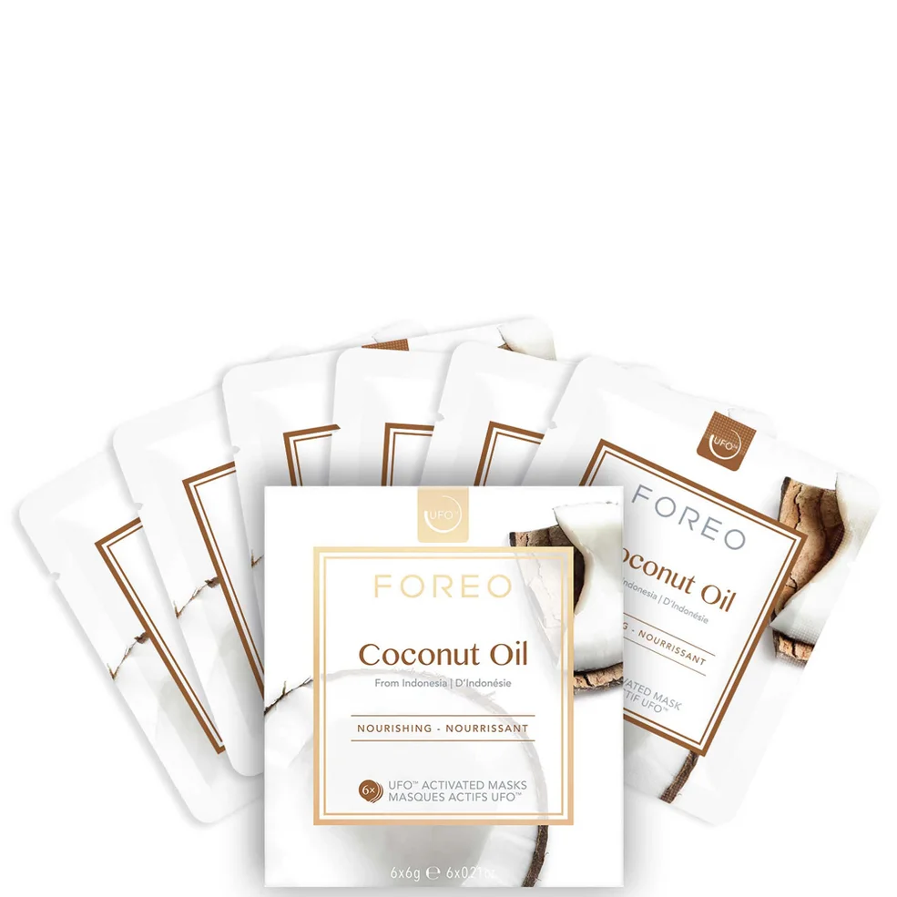 FOREO Coconut Oil UFO/UFO Mini Nourishing Face Mask for Dry Skin (6 Pack) Image 1