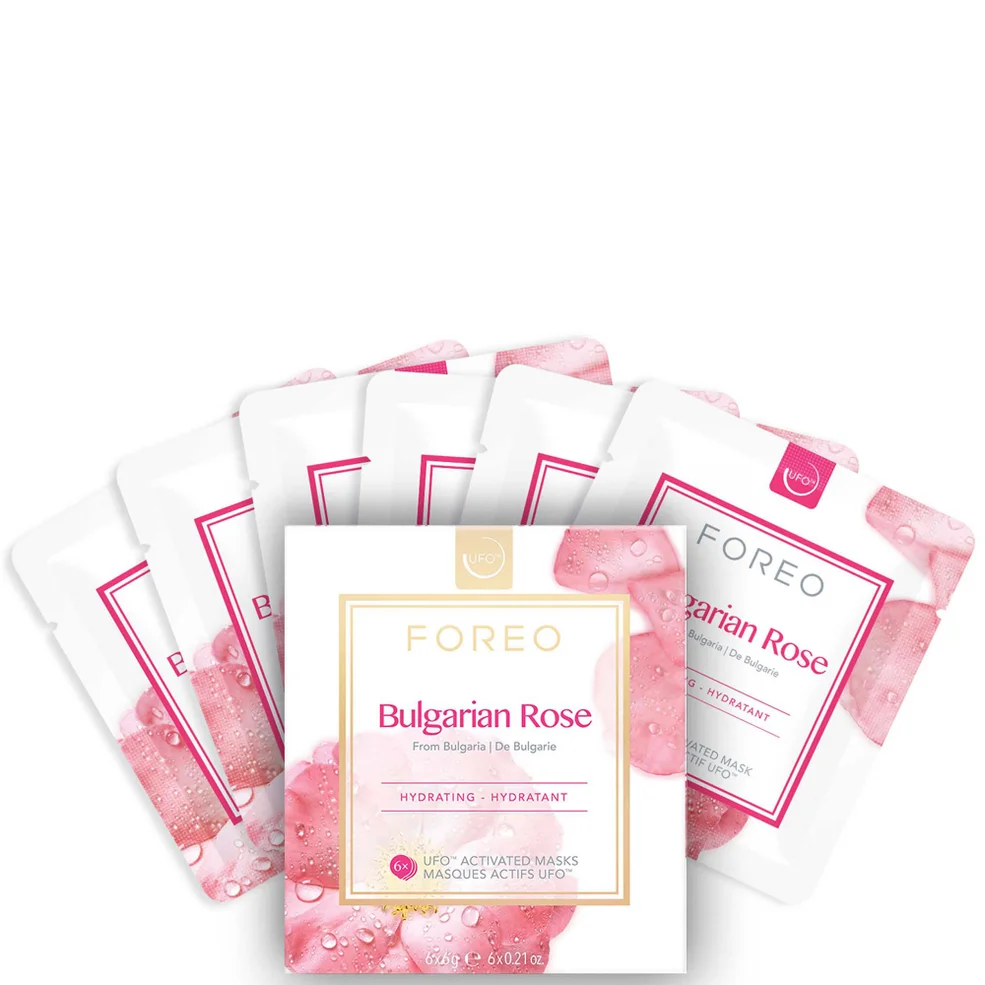 FOREO Bulgarian Rose UFO Moisture-Boosting Face Mask (6 Pack) Image 1