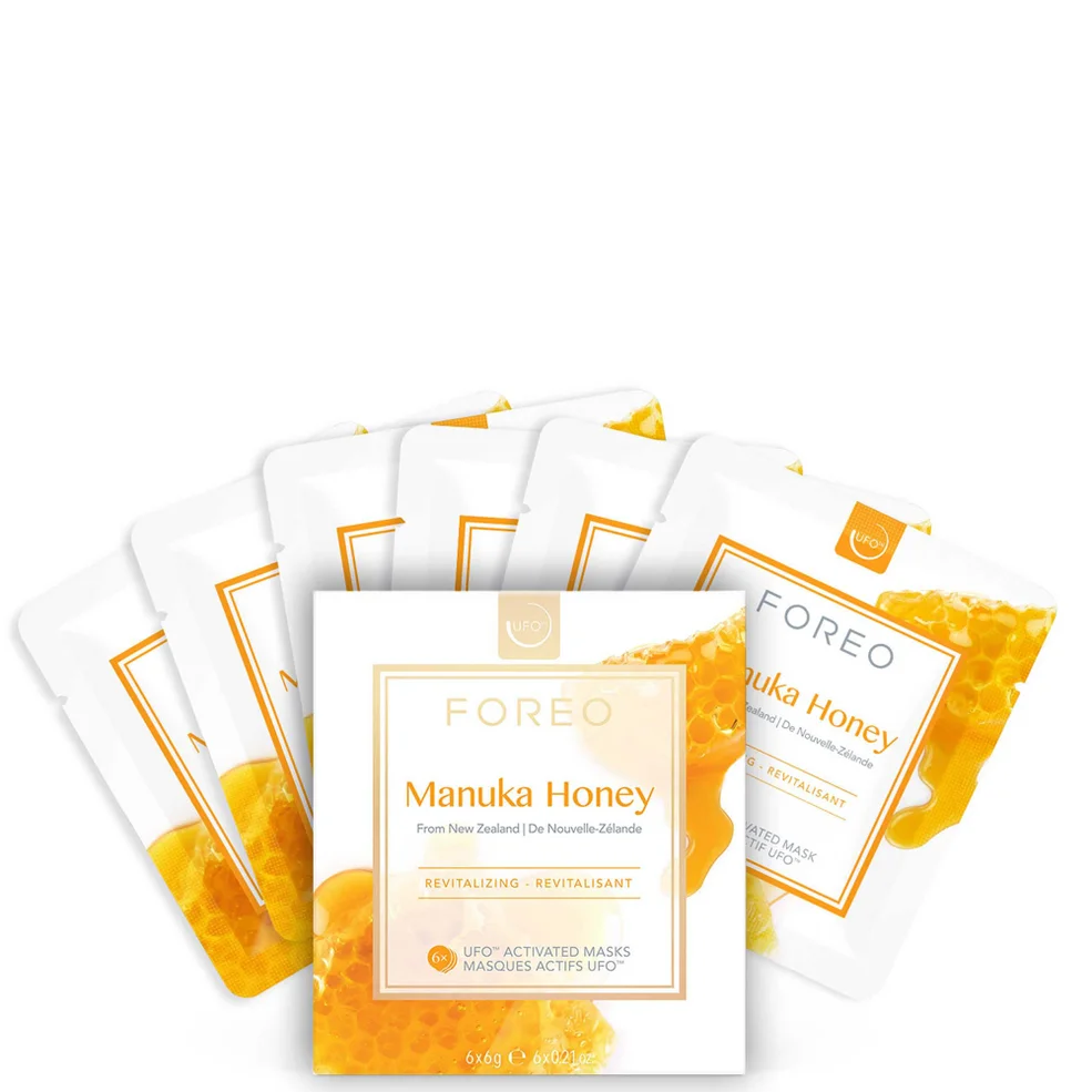 FOREO Manuka Honey UFO/UFO Mini Revitalising Face Mask for Ageing Skin (6 Pack) Image 1