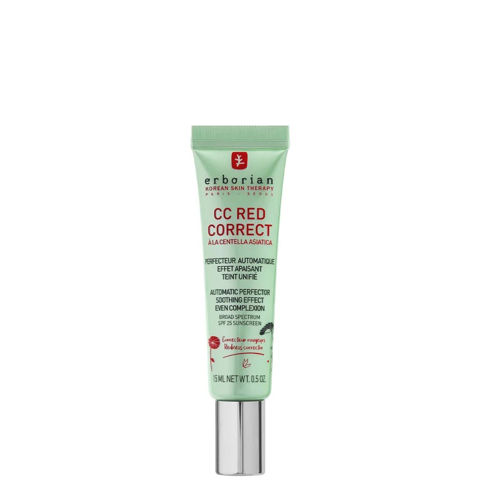 Erborian CC Red Correct - Colour Correcting Anti-Redness Cream With Soothing Effect SPF25 Travel Size 15ml Image 1