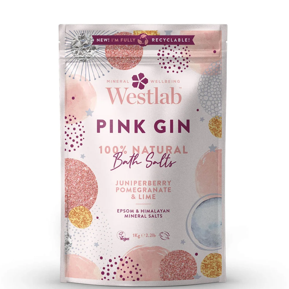 Westlab Pink Gin Bathing Salts 1kg Image 1