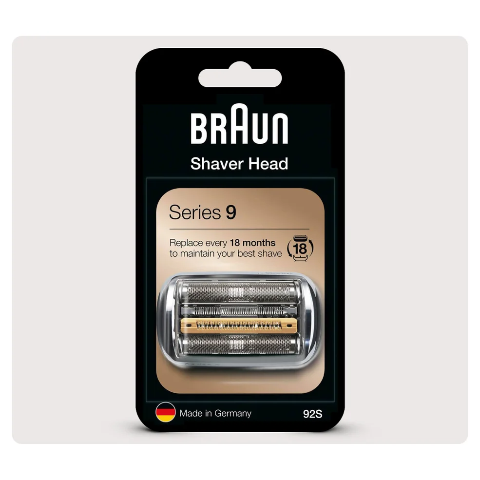 Braun Series 9 92S Electric Shaver Head Replacement, Silver Image 1