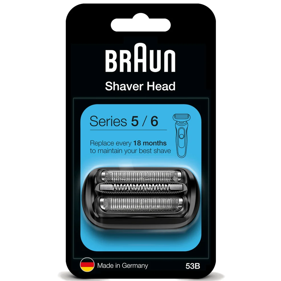 Braun Series 5/6 53B Electric Shaver Head Replacement - Black Image 1