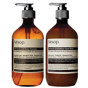 Aesop Geranium Cleanser and Reverence Hand Wash Duo - undefined undefined