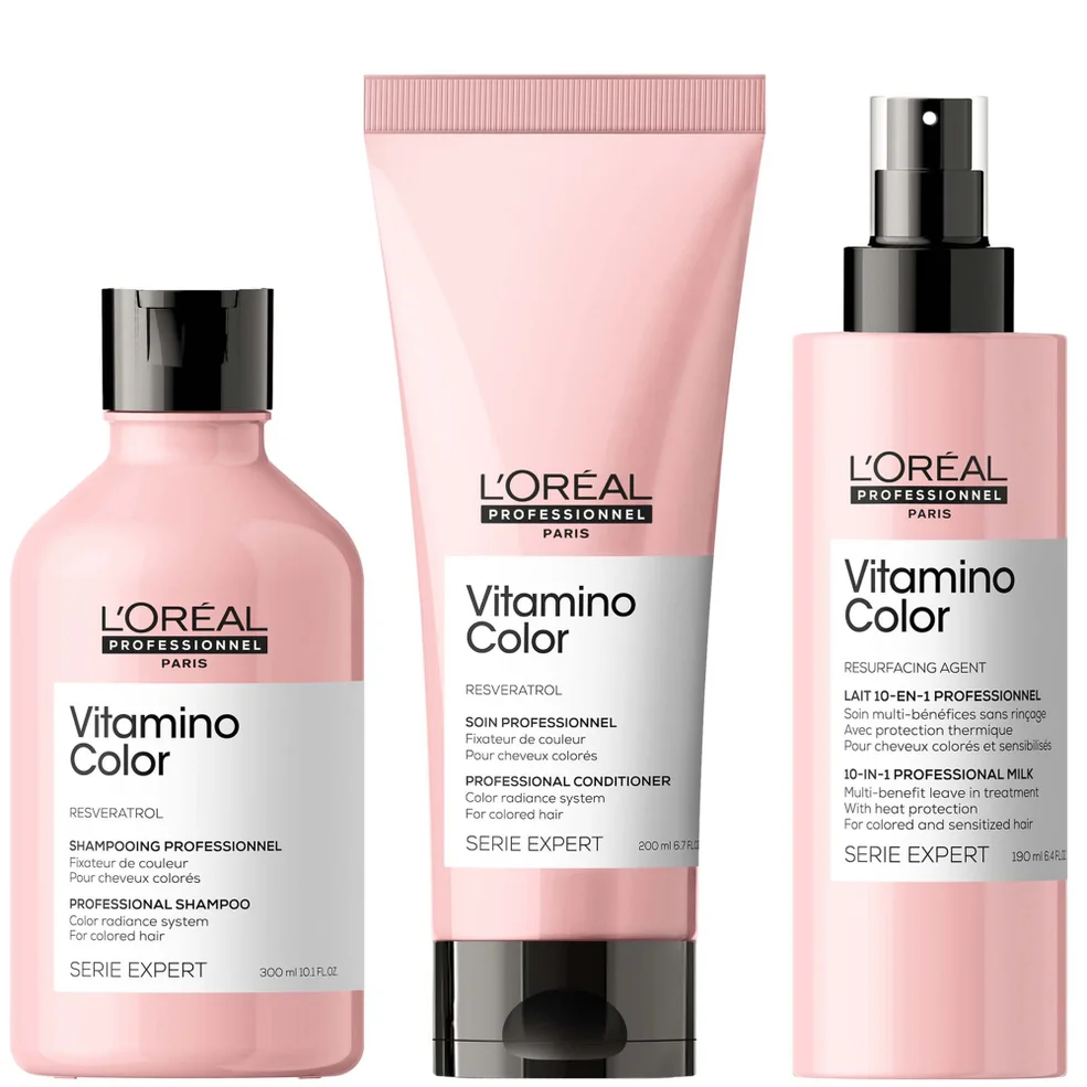 Vitamino Colour Shampoo & Conditioner & 10 in 1 Treatment Spray Bundle Set for Coloured Hair Image 1