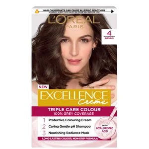 L'Oréal Paris Excellence Crème Permanent Hair Dye (Various Shades) - Shade 4 Natural Dark Brown