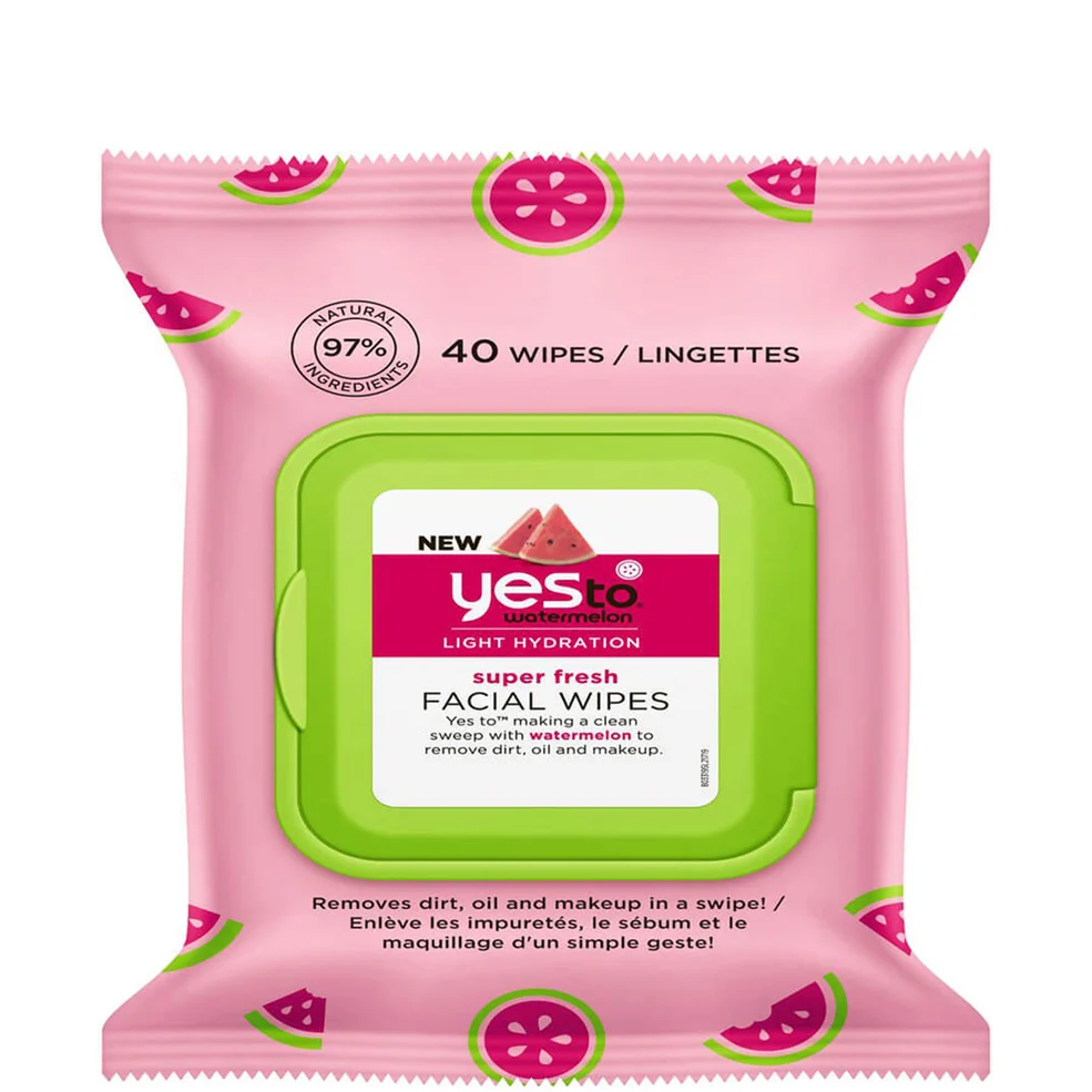 yes to Watermelon Super Fresh Facial Wipes 40ct Image 1