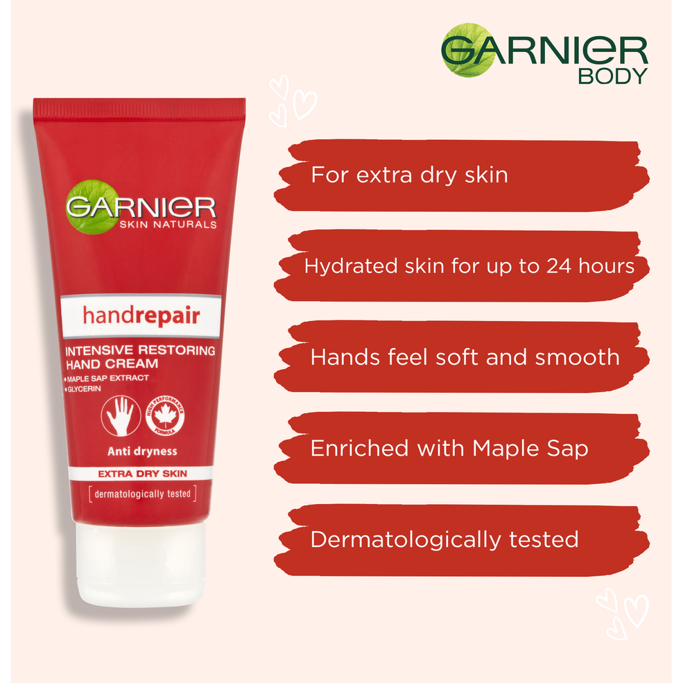 Garnier Hand Repair Intensive Restoring Hand Cream Extra Dry Skin 100ml Image 1