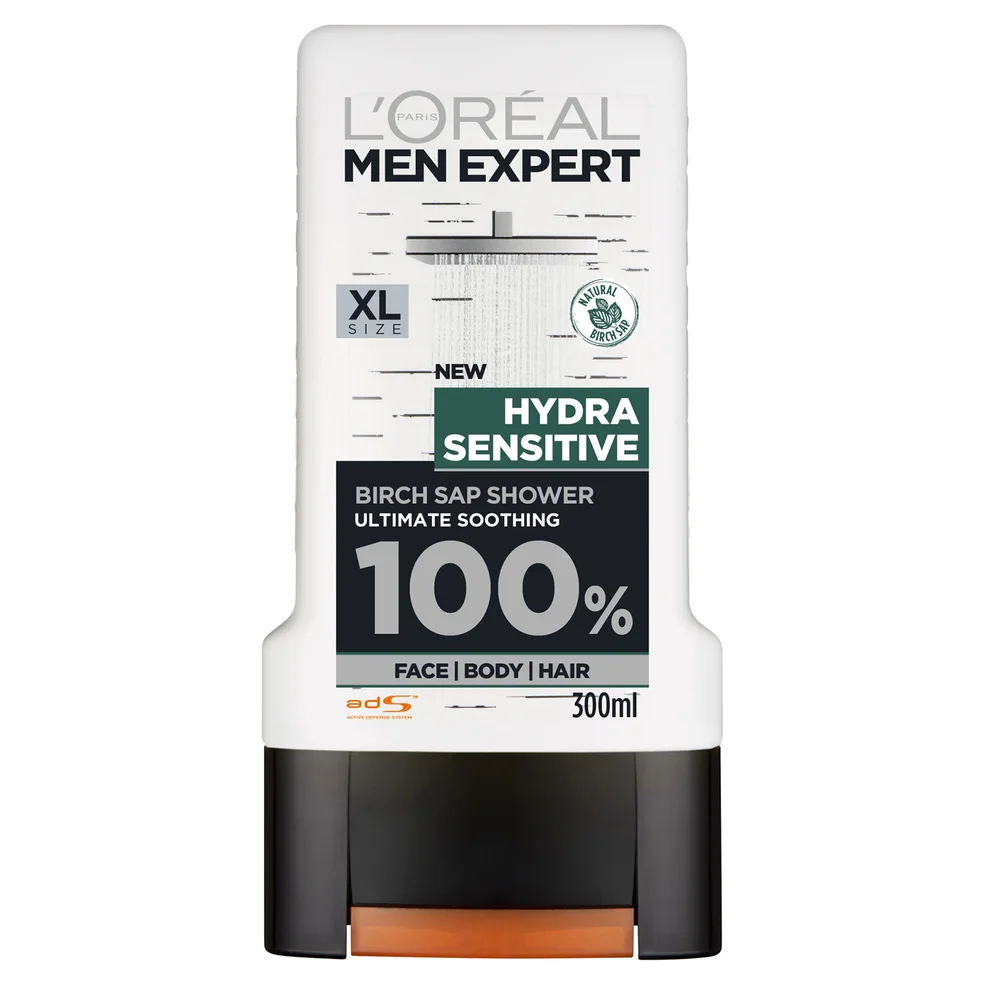 L'Oreal Men Expert Hydra Sensitive 3-in-1 Shower Gel 300ml Image 1