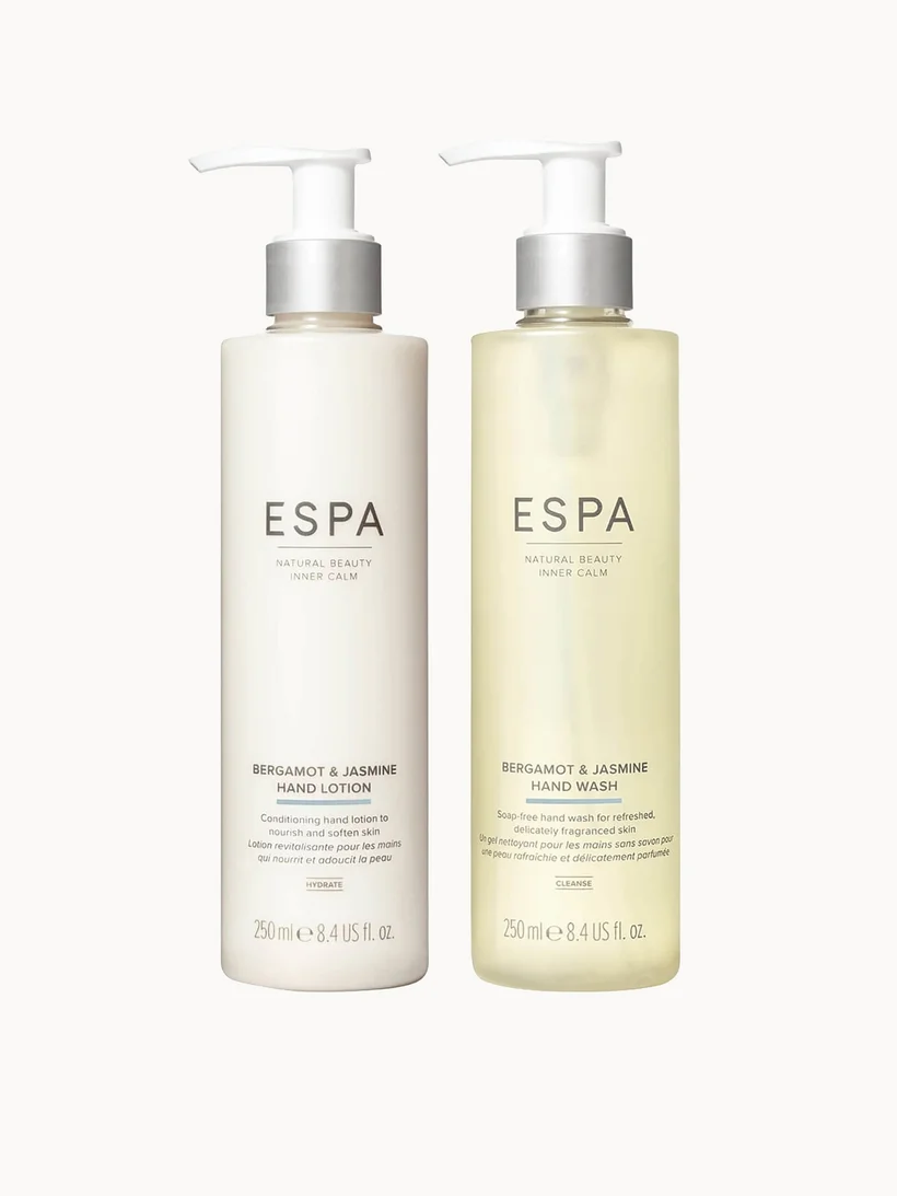 ESPA Bergamot and Jasmine hand wash and lotion duo