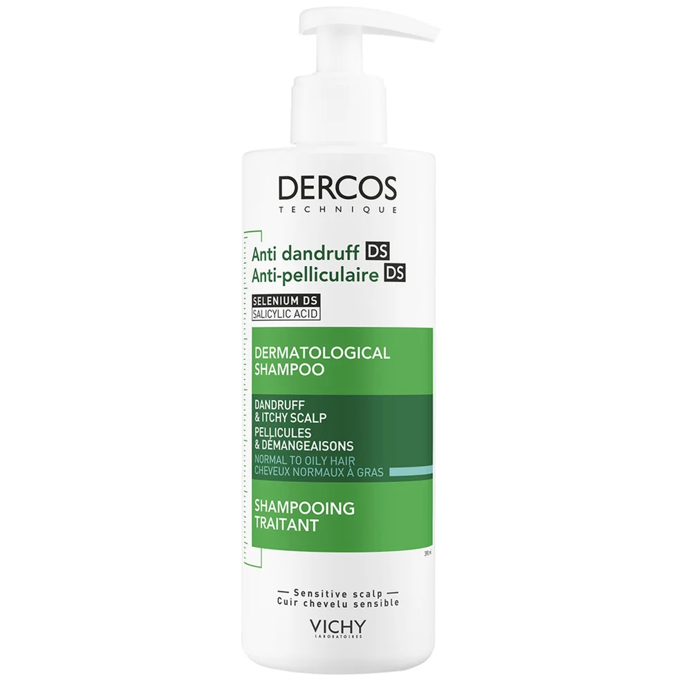 Vichy Dercos Technique Anti-Dandruff Purifying Shampoo for Sensitive, Oily Hair and Scalp 390ml Image 1