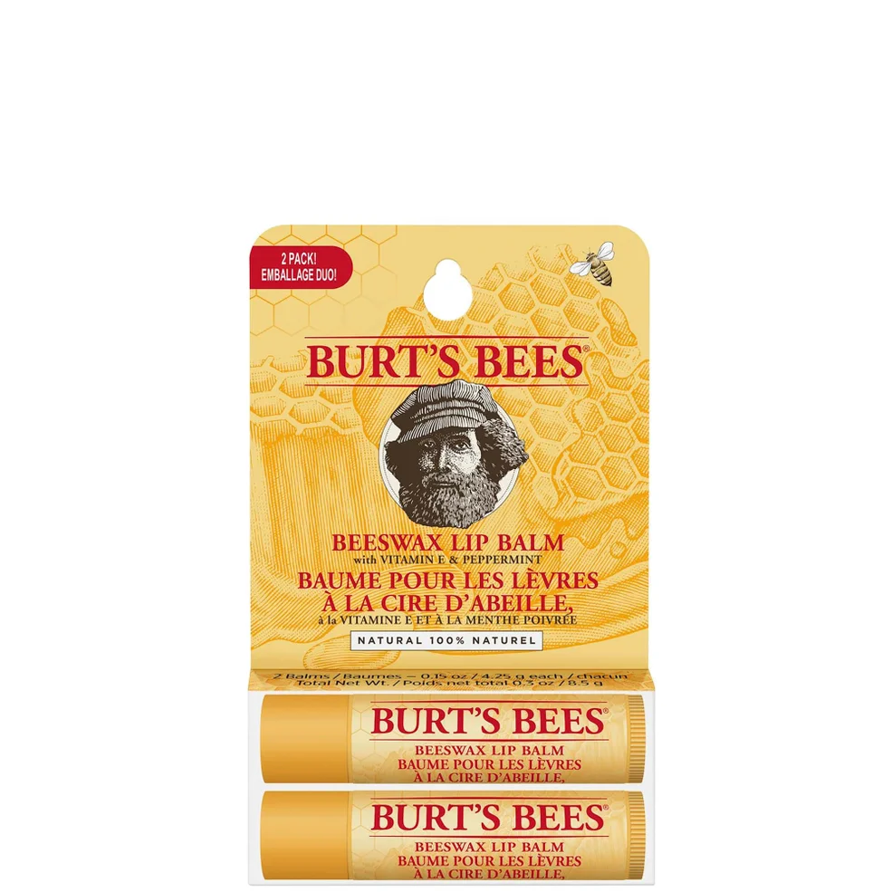 Burt's Bees 100% Natural Origin Moisturising Lip Balm Duo Image 1