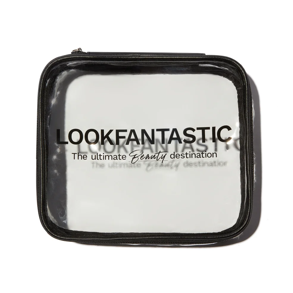 LOOKFANTASTIC Clear Travel Bag - Black Image 1