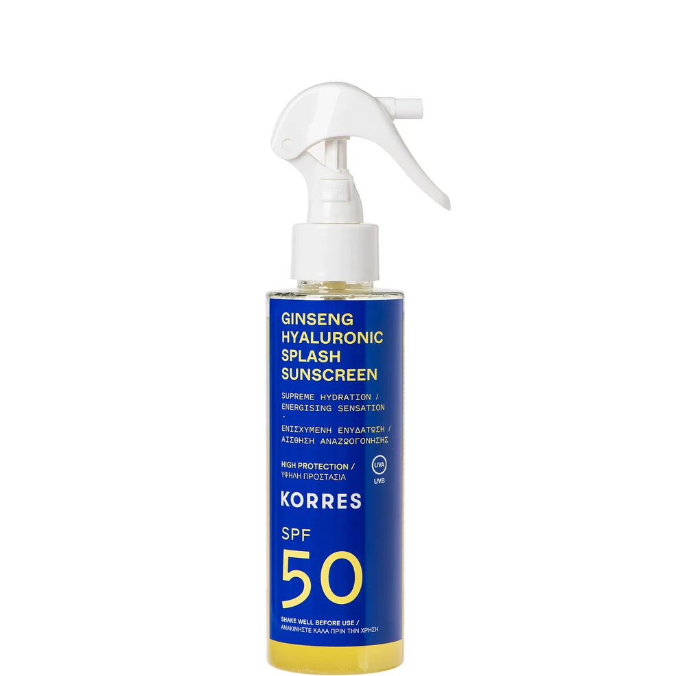 KORRES Ginseng Hyaluronic SPF50 Splash Sunscreen 150ml Image 1