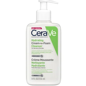 CeraVe Hydrating Cream-to-Foam Cleanser with Amino Acids for Normal to Dry Skin 236ml - undefined undefined