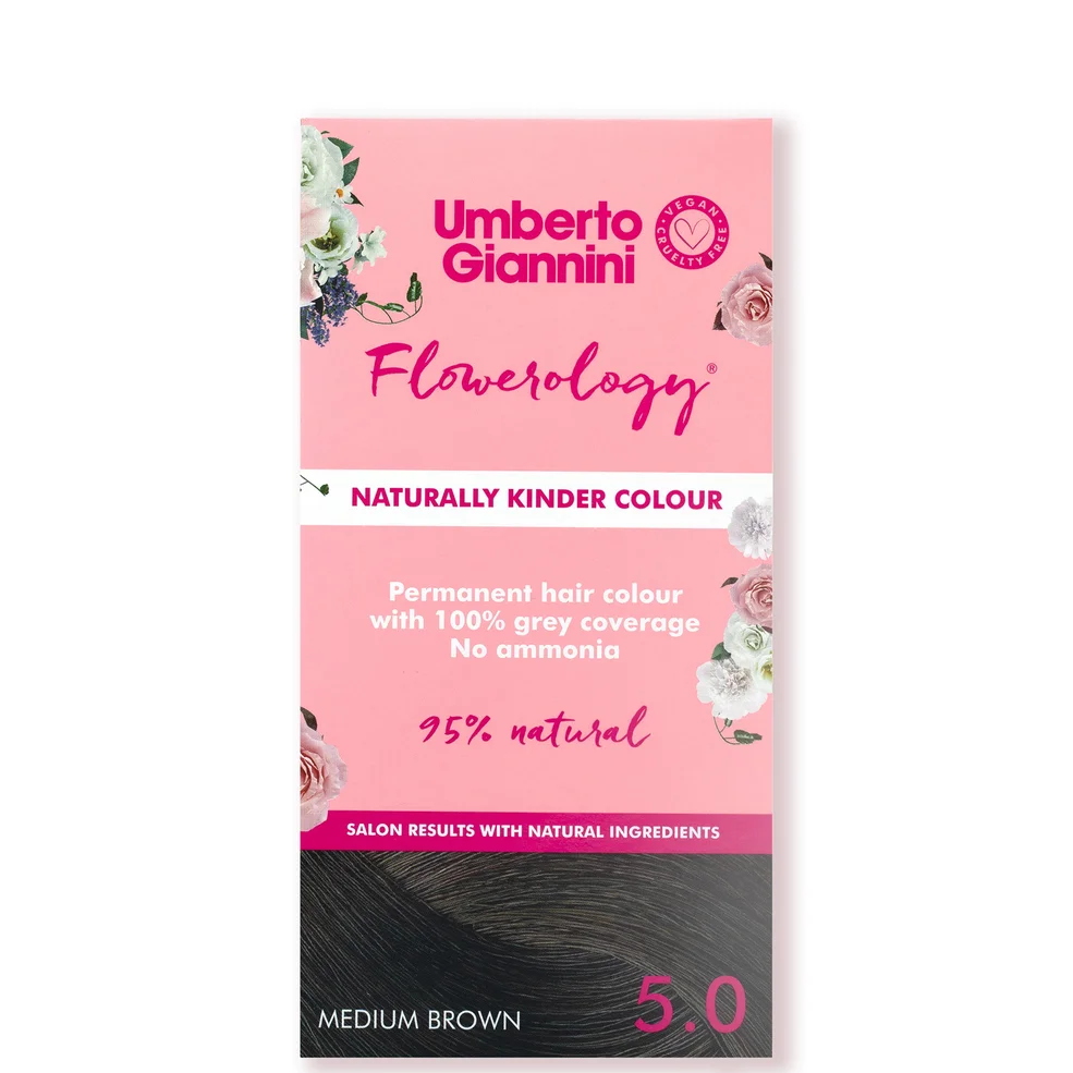 Umberto Giannini Flowerology Naturally Kinder Colour - Medium Brown 5.0 195ml Image 1