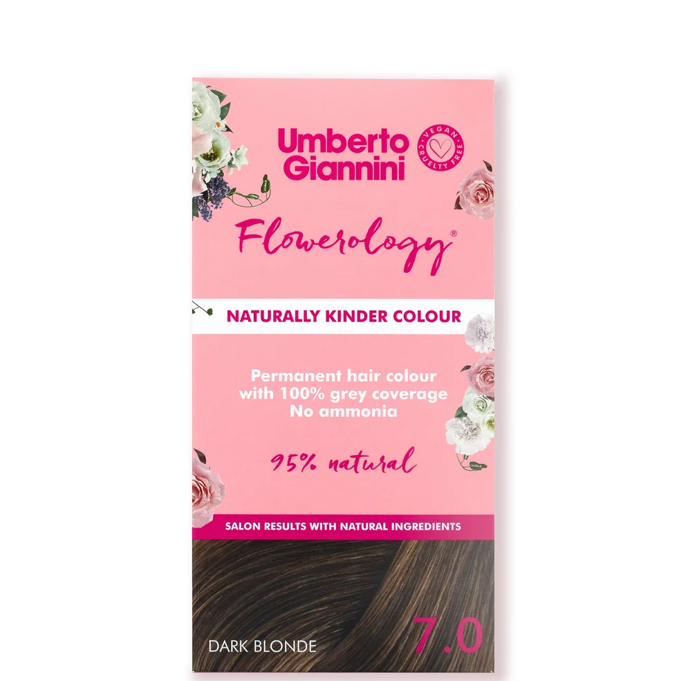 Umberto Giannini Flowerology Naturally Kinder Colour - Dark Blonde 7.0 195ml Image 1
