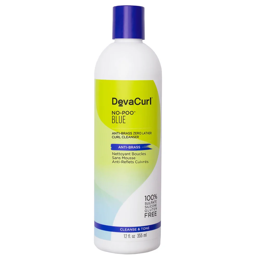 DevaCurl No Poo Blue Anti-Brass Zero Lather Curl Cleanser 355ml Image 1