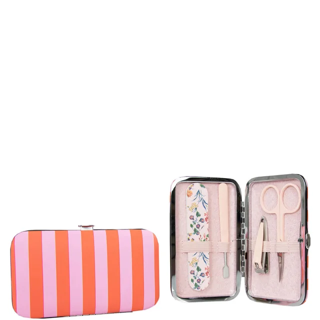 The Vintage Cosmetic Company Candy Stripe Manicure Purse