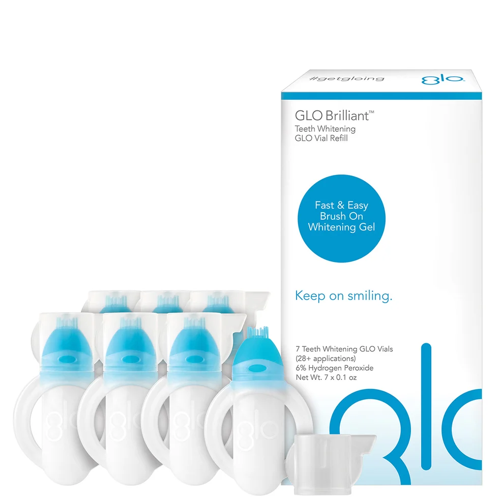 GLO Science GLO Lit Teeth Whitening GLO Vials - 7 GLO Vials and Lip Care Image 1