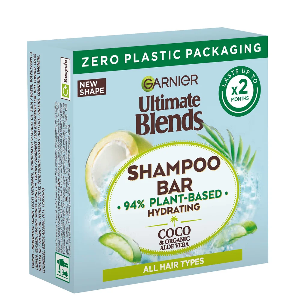 Garnier Ultimate Blends Coconut Hydrating Shampoo Bar with Aloe Vera for Normal Hair 60g Image 1