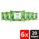 Simple Kind to Skin Biodegradable Cleansing Wipes 20pc Pack of 6