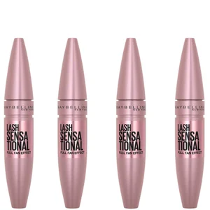 Maybelline Lash Sensational Volumising and Thickening Eyelash Lengthening Mascara - 01 Very Black (Pack of 4) - undefined undefined