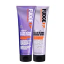Fudge Professional Clean Blonde Everyday Violet Damage Rewind Purple Shampoo and Conditioner Duo (Worth £28.00)
