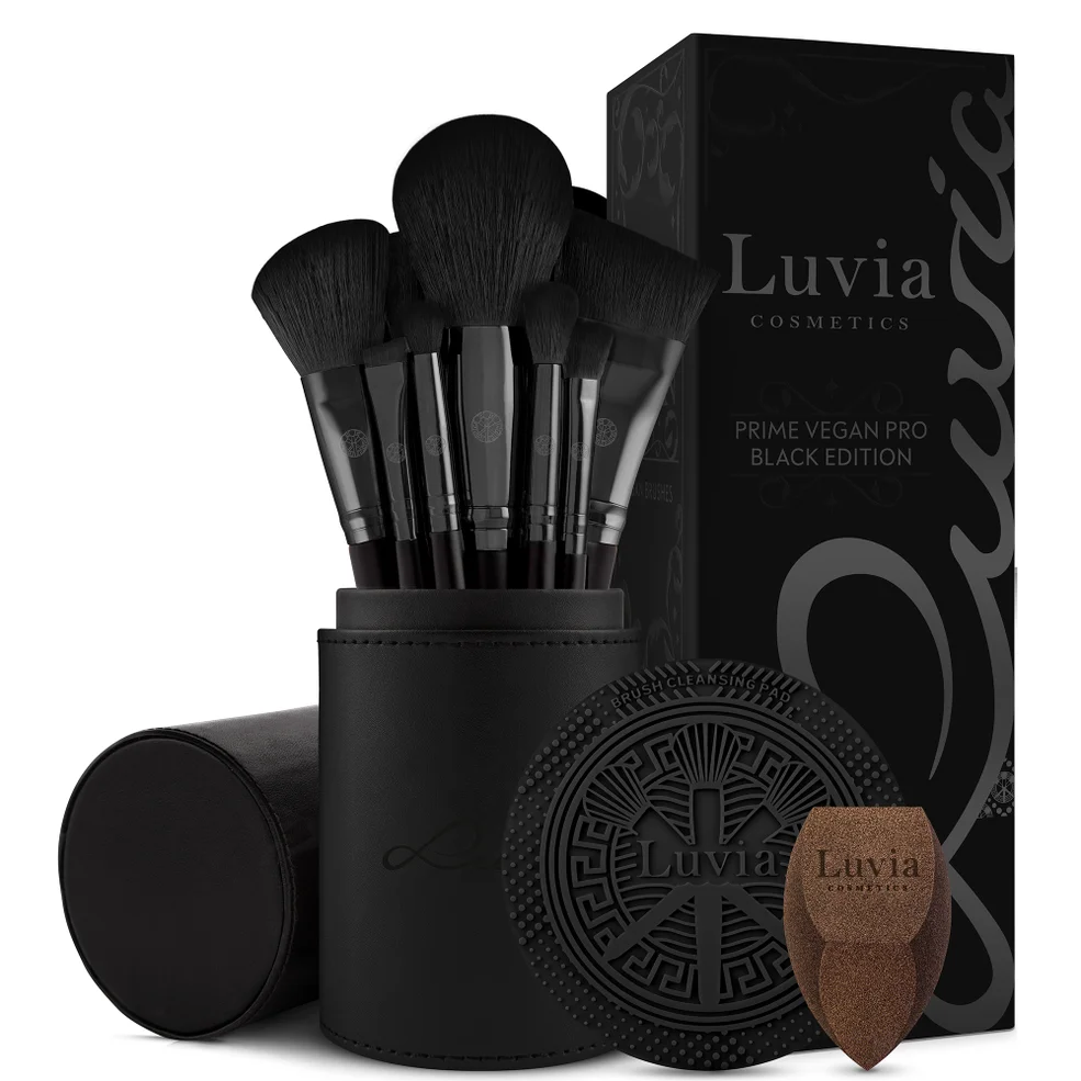 Luvia Prime Vegan Pro Brushes Set - Black Edition Image 1