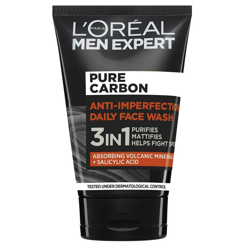 L'Oréal Paris Men Expert Pure Carbon 3-in-1 Daily Face Wash 100ml Image 1